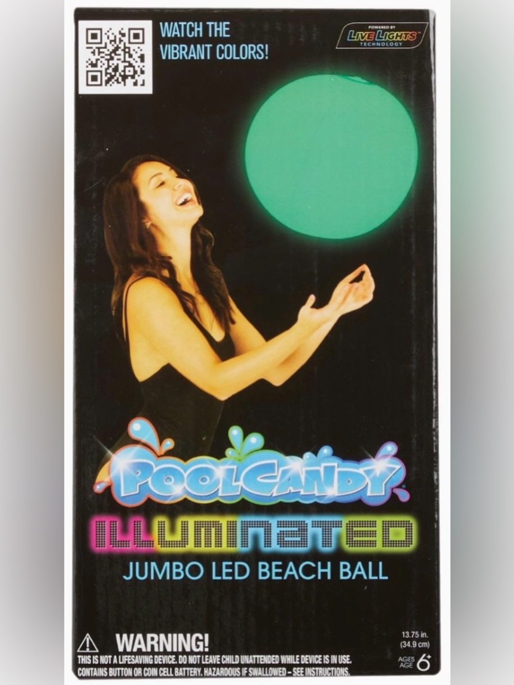 Illuminated LED Beach Ball - Green